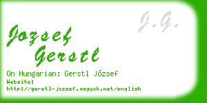jozsef gerstl business card